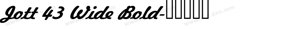 Jott 43 Wide Bold字体转换